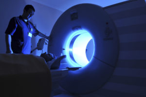 CT Scanner with patient