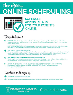 Open doctor Scheduling Flyer