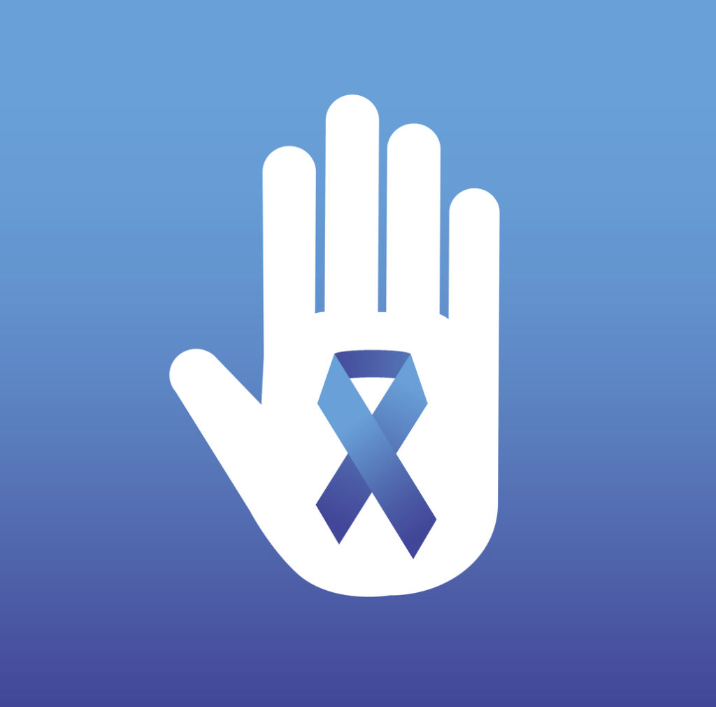 Stop Hand Cancer Medical Icon Concept