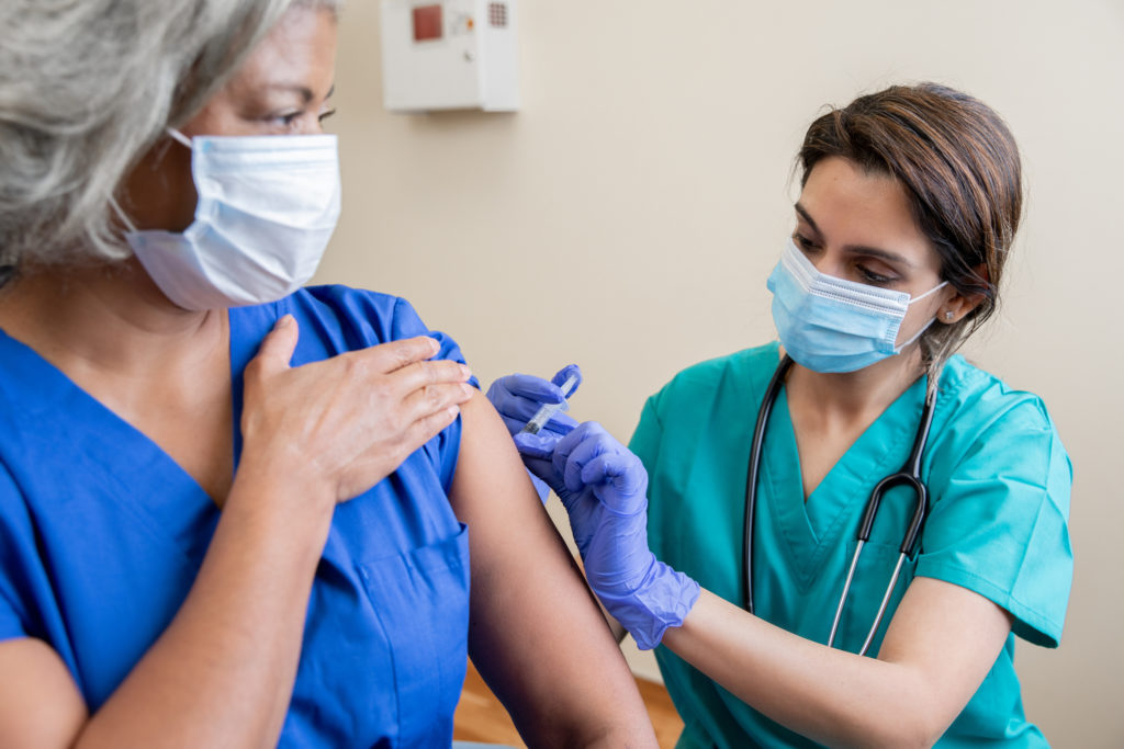 Woman Getting Vaccine